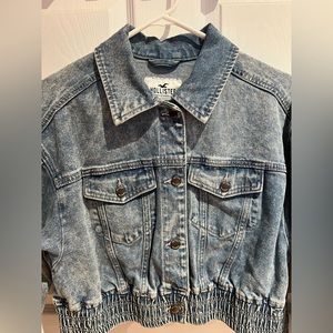 Hollister Cropped Blue Jean Jacket